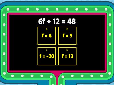 Solving linear equations