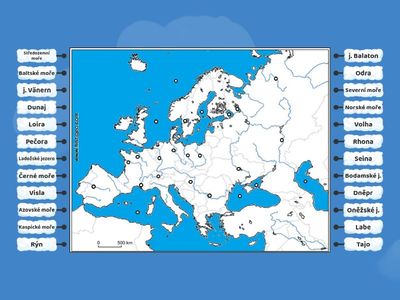 Vodstvo Evropy - řeky, jezera