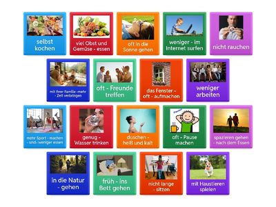 A1 E13 Frau Dr. Bruckner gibt Gesundheitstipps! Bilden Sie Sätze mit Imperativ Sie.