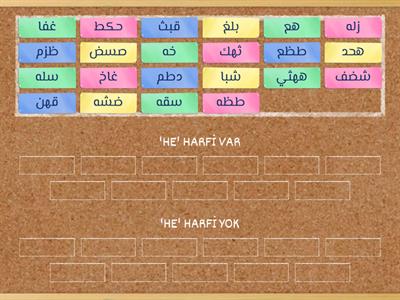 'HE' HARFİ VAR MI ? YOK MU ?