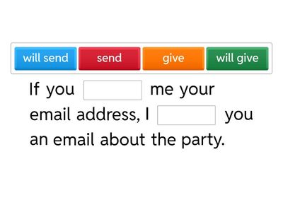 Revision 1st conditional