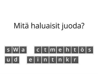 Los geht's 1, kpl 6 Järjestä kirjaimet niin, että saat oikean lauseen.