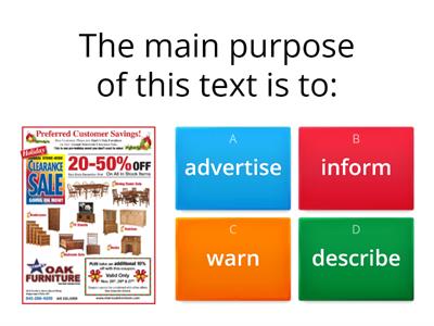 Purpose of text 