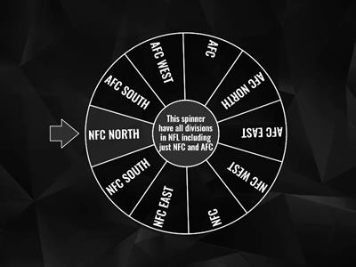 random NFL division spinner with all divisions