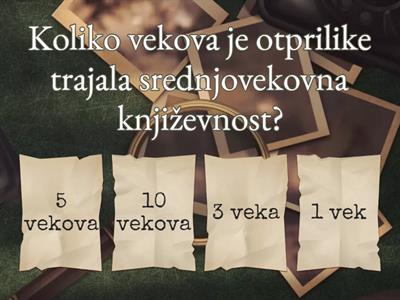 Средњовековна књижевност и народна књижевност