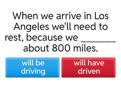 Future Continuous vs. Future Perfect