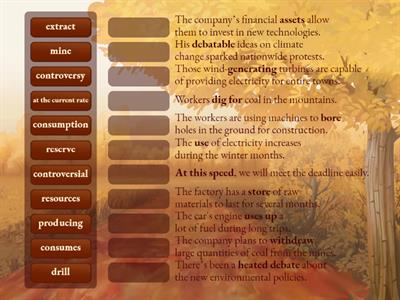 Outcomes Int. U11.3 Natural Resources, voc p102, synonyms