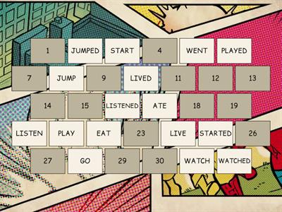 5th a 2025  Regular verbs and Irregular verbs memory game 