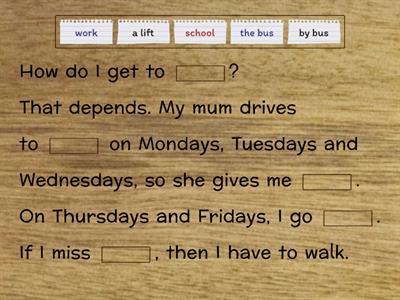 Solutions Elem 5E How do you get to school?