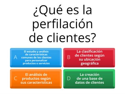 La perfilación de clientes, segmentación, cliente potencial y cliente