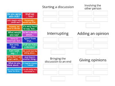 Speaking Part 3 - Useful Expressions