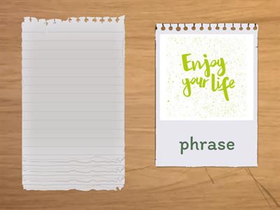 English language words - Vocabulary