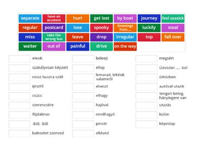 Angol Project 2 Unit 3 words