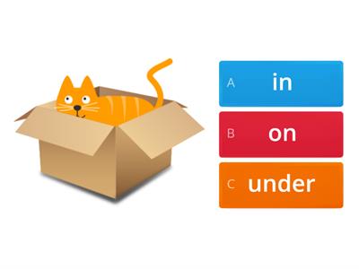 In/on/under + cats