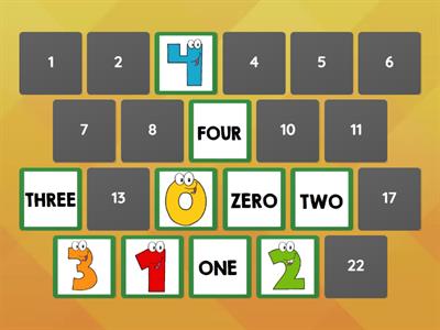 G5 - Numbers 0 - 10 - Memory game
