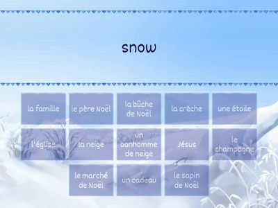 Noël en France (vocabulaire) #2