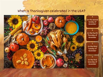 Quiz Thanksgiving history and traditions