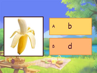 b or d beginning sound words