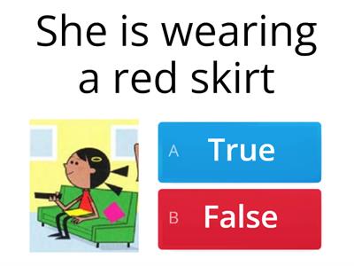 He/She is wearing