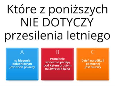 Przypomnienie wiadomości o ruchu obiegowym Ziemi