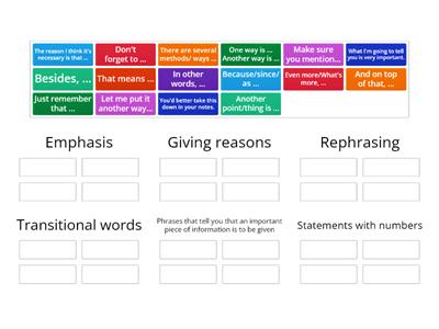 Paraphrases and signal words 