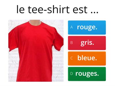 Les vêtements et les couleurs