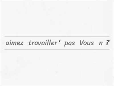 BV1 Ch3 : Verbe + Infinitif au Négatif - Unjumble