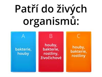 Přírodověda - třídění živých organismů