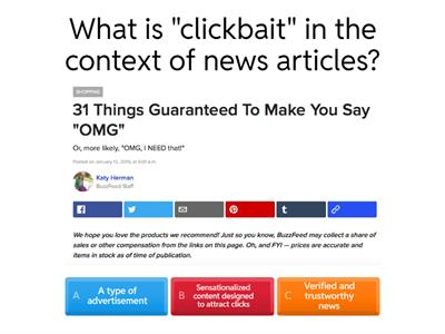 N5 Admin Fake News Quiz