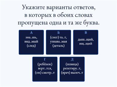 ЕГЭ. Задание 12. Правописание личных окончаний глаголов и суффиксов причастий