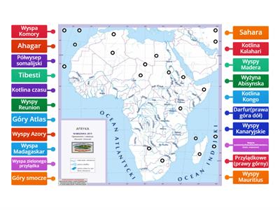 Afryka Góru, wyspy i półwyspy 
