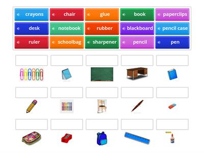 Classroom objects. Spotlight 5