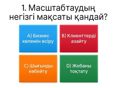 бизнесті масштабтау 