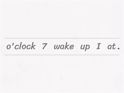Pre-Entry- daily routines