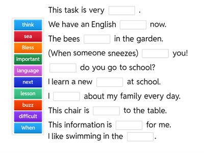 Complete the sentences