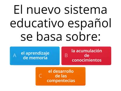 Preguntas sobre la educación