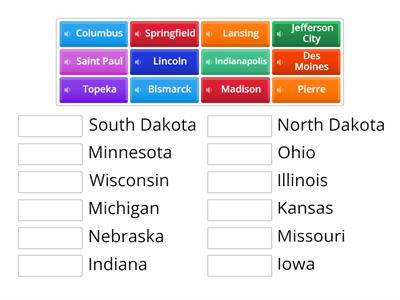Midwest States & Capitals