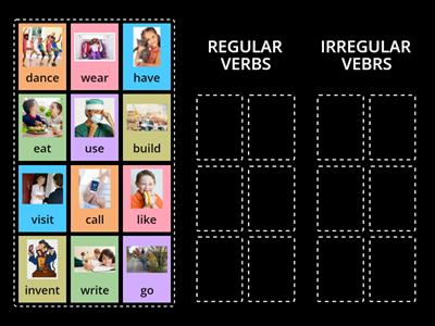 REGULAR AND IRREGULAR VERBS (CLASSIFY)