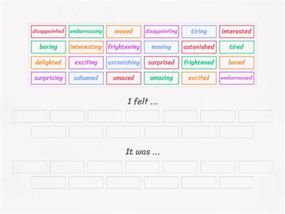 Solutions Pre Unit 1E -ing and -ed adjectives