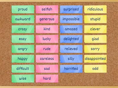 Adjectives followed by infinitive