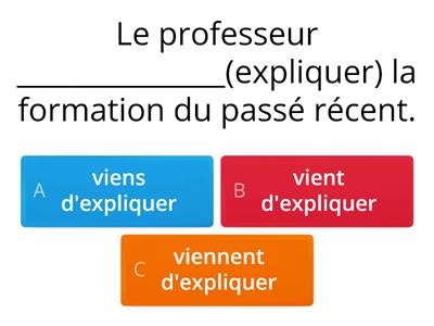 Le passé récent 