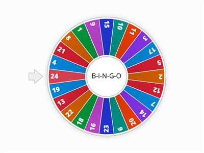 BINGO RANDOM NUMBER GENERATOR 1-24