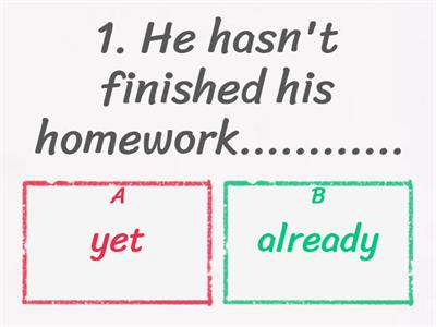 time expressions present perfect