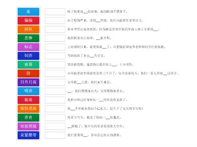 三年级华文 10.0【词语填充】