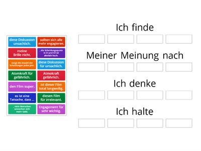 Meinung sagen - grammatisch korrekt