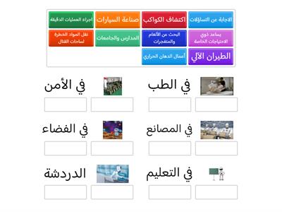 مجالات استخدام الروبوت