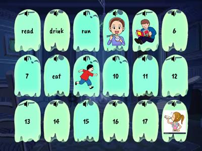 Click 3 - Unit 1 - Basic Verbs/Actions (Matching pairs/Memory game)