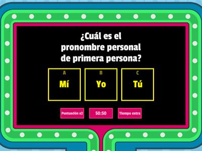 PRONOMBRES 1º ESO
