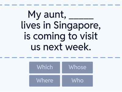 Non-Relative Clauses-Which, Who, Where, Whose