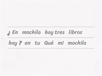 Spanish for fun ¿Qué hay en tu mochila?